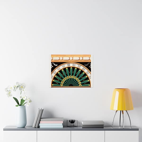 8139465701367553782_2048.jpeg Ornamental Design of a Laurel Wreath Surrounding a Black Sun (c.1810) - Art Deco Poster Print