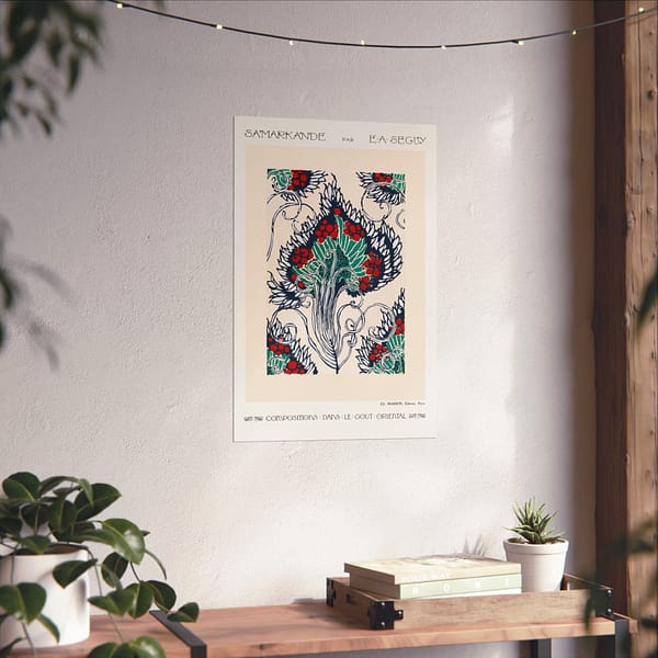 8174063406117806407_2048.jpeg Botanical Pochoir Pattern in Oriental style - E. A. Séguy (1914) - Art Nouveau Poster Print