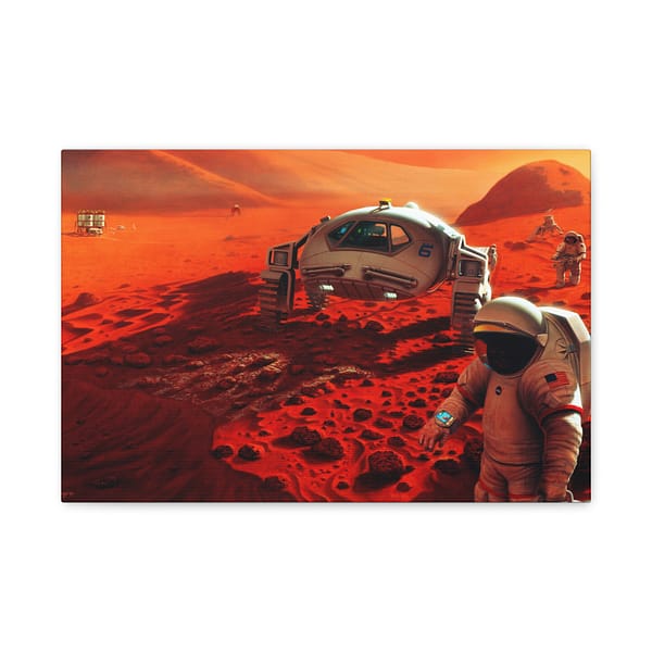 8202660421062466769_2048.jpeg Humans on Mars - NASA, Pat Rawlings (1995) - Space Age Canvas Print