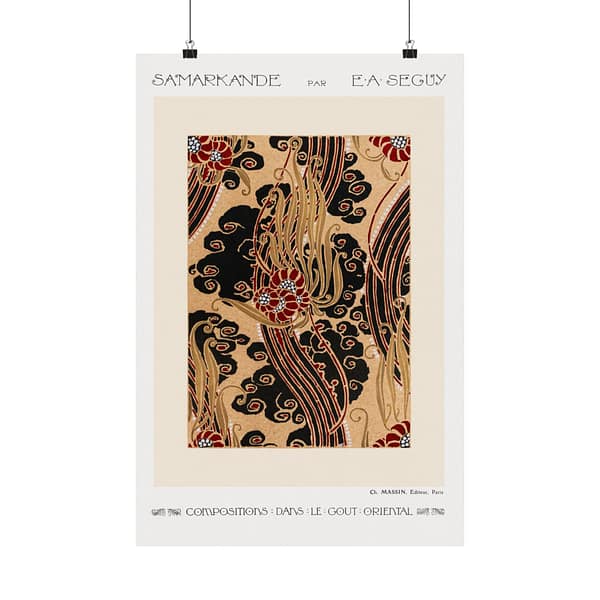 8244298554364097812_2048.jpeg Flower Pattern Stencil Print - Compositions dans le Gout Oriental - E. A. Séguy (1914) - Art Deco Poster Print