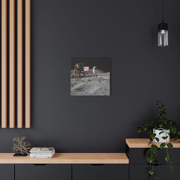 8261118231439973812_2048.jpeg Astronaut John W. Young on the Moon - Apollo 16 Mission - NASA (1972) - Space Age Canvas Print