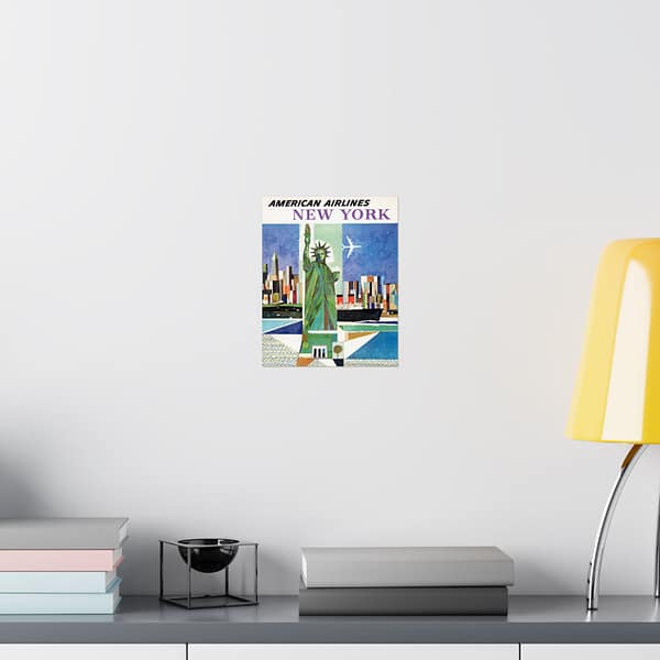 8320895742876681331_2048.jpeg American Airlines - New York - Webber (1964) - Vintage Travel Poster Print