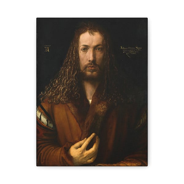 8426079283909851433_2048.jpeg Self-Portrait at Twenty-Eight - Albrecht Dürer (1500) - Renaissance Canvas Print