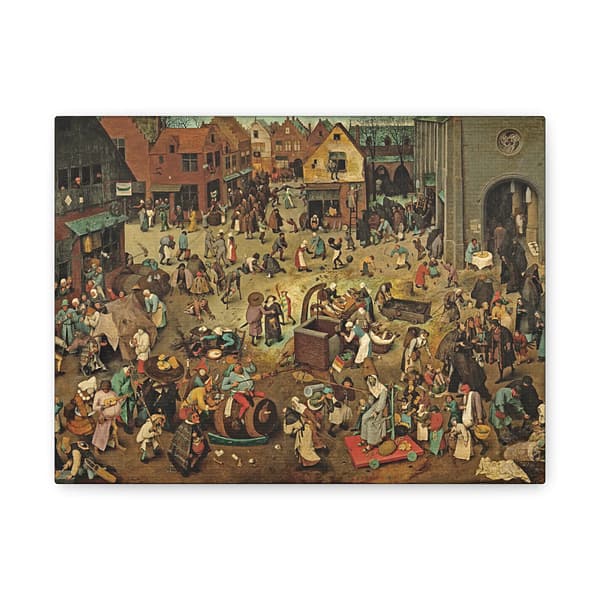 8470110105460297786_2048.jpeg The Fight Between Carnival and Lent - Pieter Bruegel the Elder (1559) - Renaissance Canvas Print