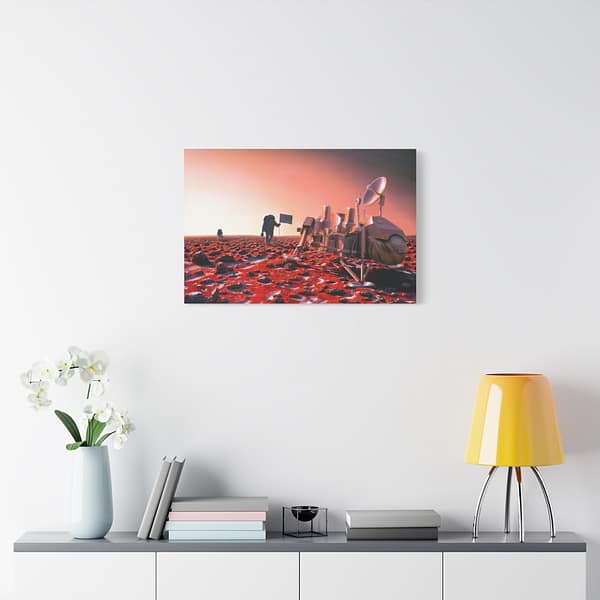 8533679748986912919_2048.jpeg Astronauts Approach Viking 2 - NASA, Pat Rawlings (1991) - Space Age Canvas Print