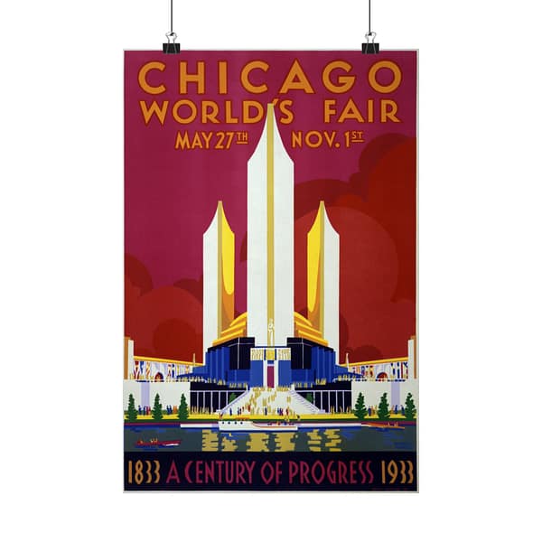 854649984997734604_2048.jpeg Chicago World's Fair - A Century of Progress (1933) - Art Deco Poster Print