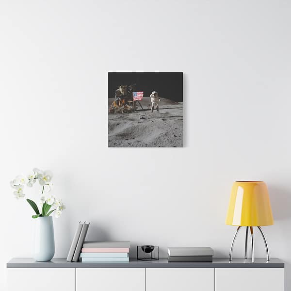 8553566968767236918_2048.jpeg Astronaut John W. Young on the Moon - Apollo 16 Mission - NASA (1972) - Space Age Canvas Print