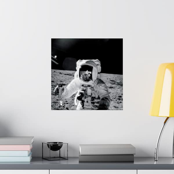 8630656608586534443_2048.jpeg Astronaut Alan Bean on the Moon - Apollo 12 Mission - NASA (1969) - Space Age Poster Print