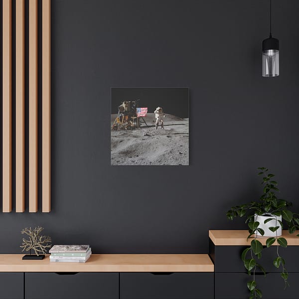 8709810428903085600_2048.jpeg Astronaut John W. Young on the Moon - Apollo 16 Mission - NASA (1972) - Space Age Canvas Print