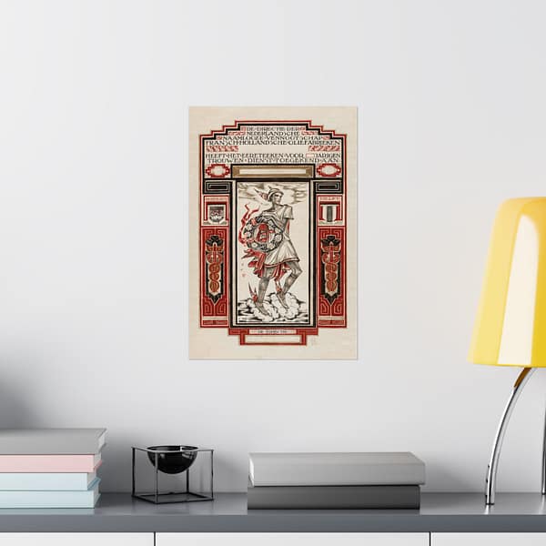 8845815322565703608_2048.jpeg Diploma for Loyal Service at Calvé-Delft - Richard Roland Holst (1924) - Art Deco Poster Print