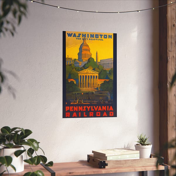 8879414460656405762_2048.jpeg Washington, the City Beautiful - Pennsylvania Railroad - Grif Teller (1940) - Vintage Travel Poster Print