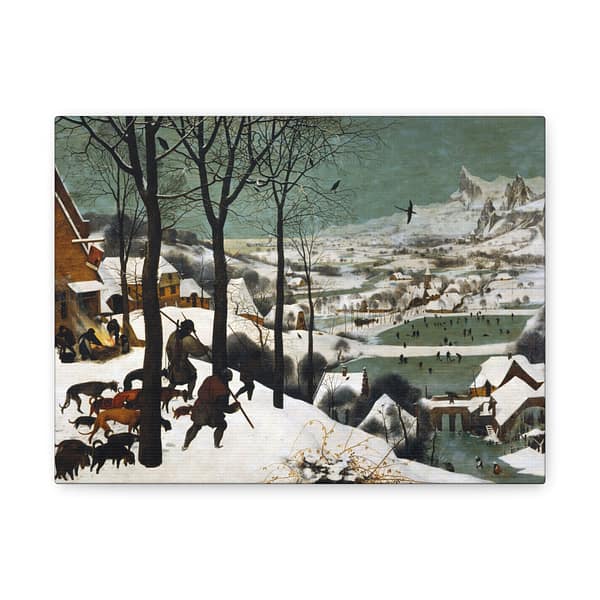 9018113985223500621_2048.jpeg Hunters in the Snow - Pieter Bruegel the Elder (1565) - Renaissance Canvas Print