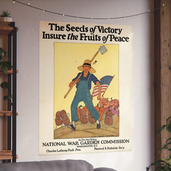 9081129732232340949_2048.jpeg The Seeds of Victory Insure the Fruits of Peace - Maginel Wright Enright (1919) - Patriotic Poster Print