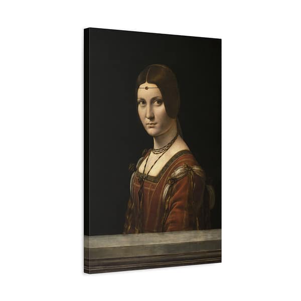 9132312852643311447_2048.jpeg La Belle Ferronnière - Leonardo da Vinci (c. 1490-96) - Renaissance Canvas Print