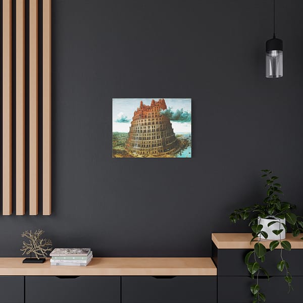 9158807780715891177_2048.jpeg The Little Tower of Babel (Vienna) - Pieter Bruegel the Elder (c. 1563) - Renaissance Canvas Print