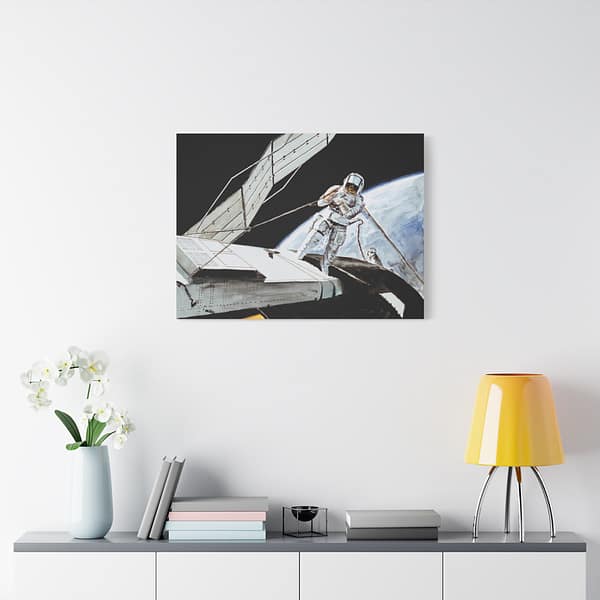 9163276604312151084_2048.jpeg Charles Conrad Jr., Skylab 2 Commander - NASA, Paul Fjeld (1973) - Space Age Canvas Print