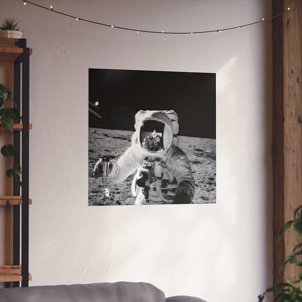 924646438594671173_2048.jpeg Astronaut Alan Bean on the Moon - Apollo 12 Mission - NASA (1969) - Space Age Poster Print