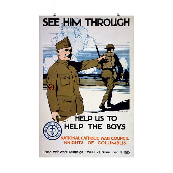 9346190129763963531_2048.jpeg See Him Through - Help us to Help the Boys - Burton Rice (1918) - Patriotic WWI Poster Print