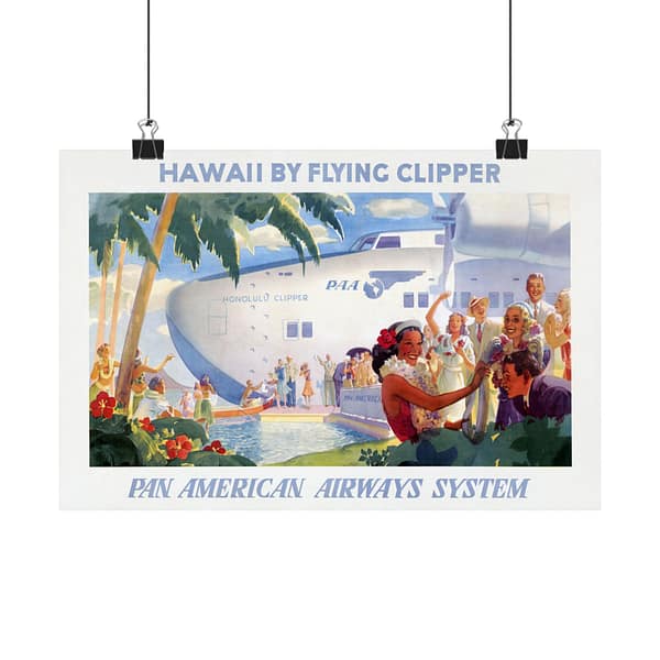 9392440384713022002_2048.jpeg Hawaii by Flying Clipper - Pan American Airways System (1938) - Vintage Travel Poster Print