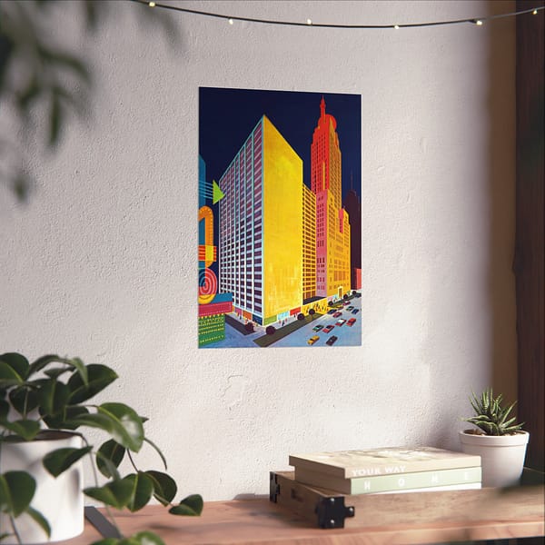 9399068135100617027_2048.jpeg Sheraton-Chicago Hotel - 505 North Michigan Avenue (1960–1979) - Vintage Travel Poster Print