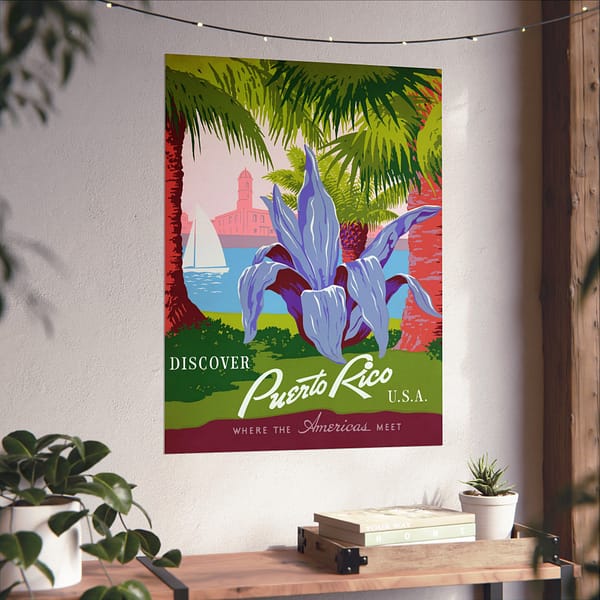 9407753483291912584_2048.jpeg Discover Puerto Rico U.S.A. - Where the Americas Meet - Frank S. Nicholson (c. 1936-40) - Vintage Travel Poster Print