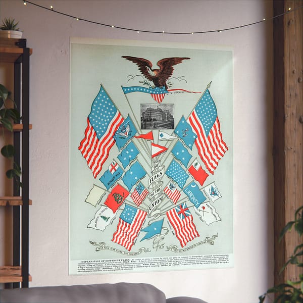 9490781367617988308_2048.jpeg The Flags of the Union - George Franklin Cram and Eugene Murray-Aaron (1901) - Patriotic Poster Print