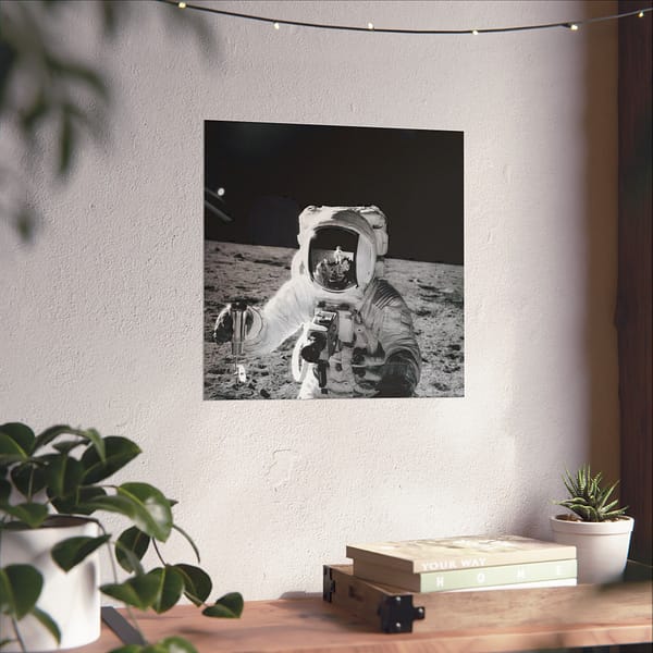 9566985426052489045_2048.jpeg Astronaut Alan Bean on the Moon - Apollo 12 Mission - NASA (1969) - Space Age Poster Print
