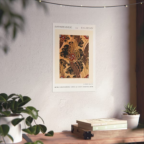 9572986620613852952_2048.jpeg Flower Pattern Stencil Print - Compositions dans le Gout Oriental - E. A. Séguy (1914) - Art Deco Poster Print