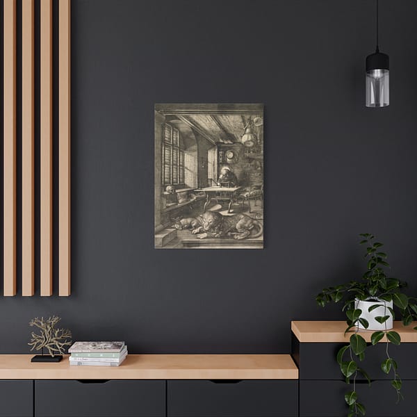 9607740554942781962_2048.jpeg Saint Jerome in His Study - Albrecht Dürer (1514) - Renaissance Canvas Print