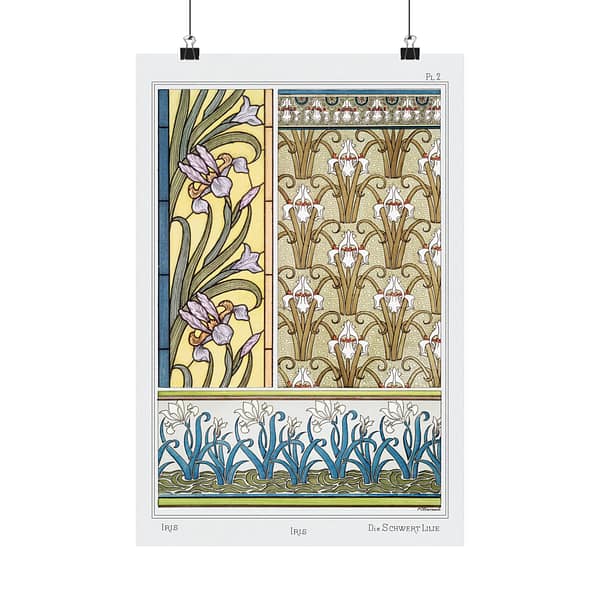 9635558436208495662_2048.jpeg Iris from La Plante et ses Applications Ornementales - Maurice Pillard Verneuil (1896) - Art Nouveau Poster Print