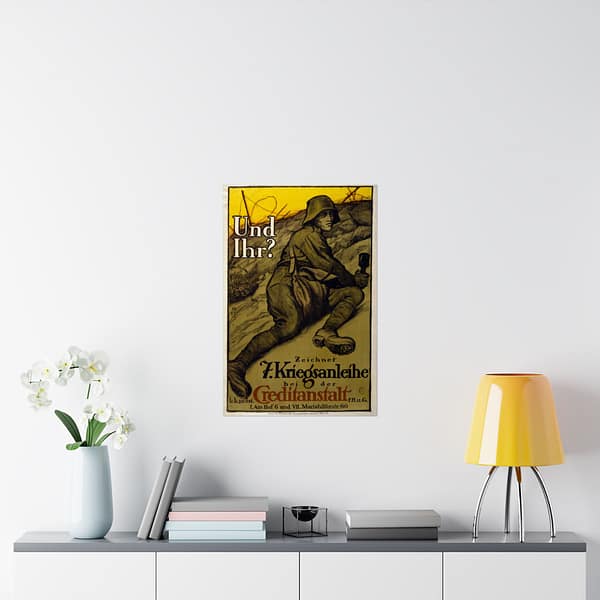 9651585484048913687_2048.jpeg Und Ihr? - Zeichnet 7 Kriegsanleihe - Alfred Roller (1917) - Patriotic WWI Poster Print