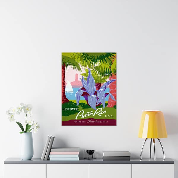 970908661692715081_2048.jpeg Discover Puerto Rico U.S.A. - Where the Americas Meet - Frank S. Nicholson (c. 1936-40) - Vintage Travel Poster Print