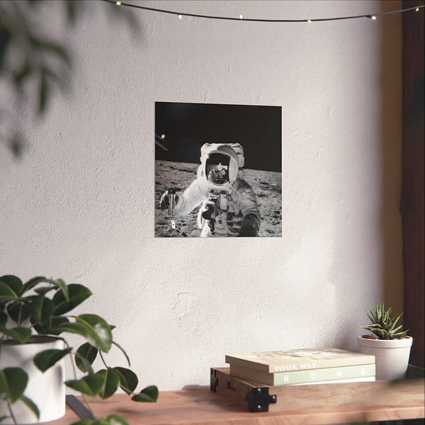 9721411864583116463_2048.jpeg Astronaut Alan Bean on the Moon - Apollo 12 Mission - NASA (1969) - Space Age Poster Print
