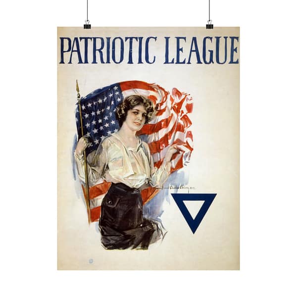 9771399817672988701_2048.jpeg Patriotic League - Howard Chandler Christy (1918) - Patriotic WWI Poster Print