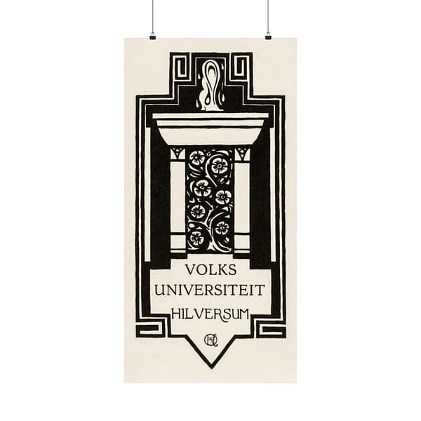 9772177692512034412_2048-1.jpeg Zuil, Volksuniversiteit Hilversum - Richard Roland Holst (1920) - Art Deco Poster Print
