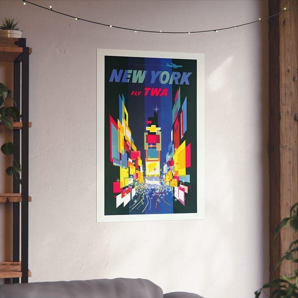 978300561070330589_2048.jpeg New York - Fly TWA - David Klein (1956) - Vintage Travel Poster Print