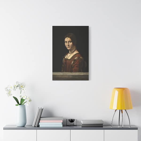 9891031404935061492_2048.jpeg La Belle Ferronnière - Leonardo da Vinci (c. 1490-96) - Renaissance Canvas Print