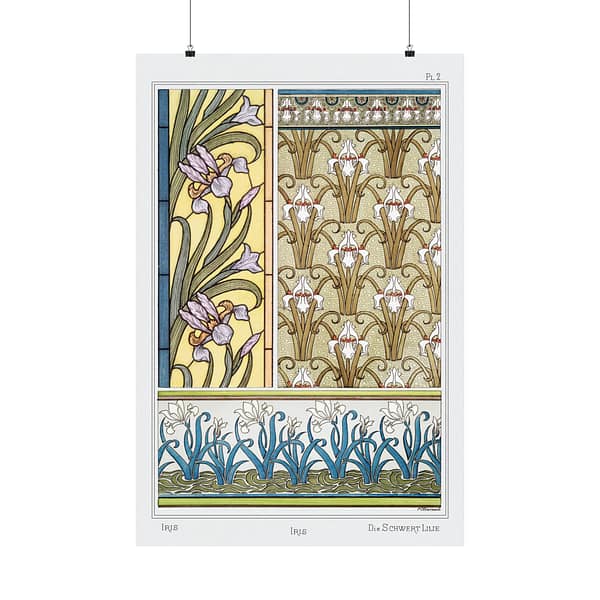 9966666608656802451_2048.jpeg Iris from La Plante et ses Applications Ornementales - Maurice Pillard Verneuil (1896) - Art Nouveau Poster Print