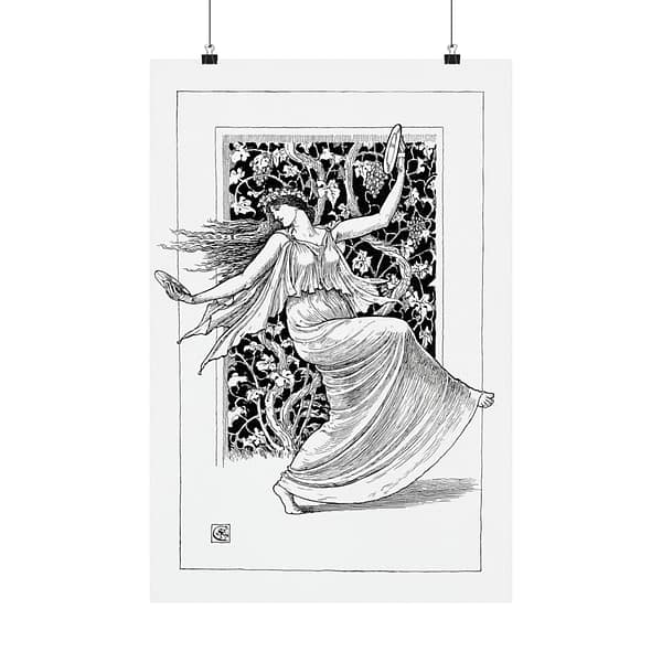 10253701078563236643_2048.jpeg Dancing Nymph (Nymphe Danseuse) - Walter Crane (1895) - Art Nouveau Poster Print