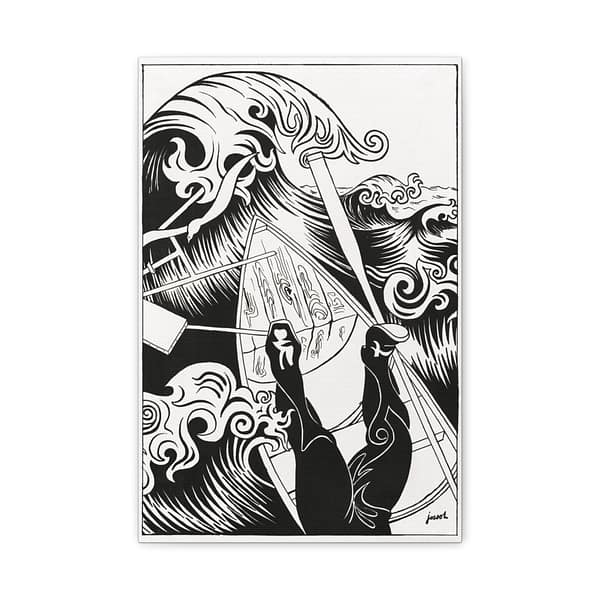 10341323384557950188_2048.jpeg The Wave - Henri-Gustave Jossot (1894) - Vintage Lithograph Canvas Print