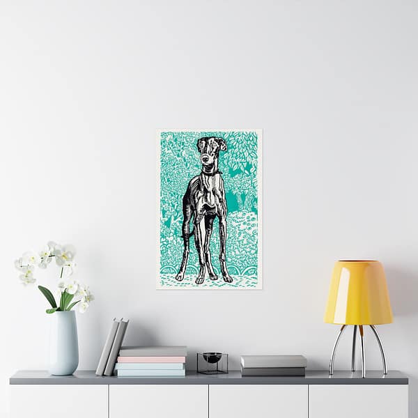 10487207367554776971_2048.jpeg Greyhound (Windhund) - Moriz Jung (1912) - Vintage Lithograph Poster Print
