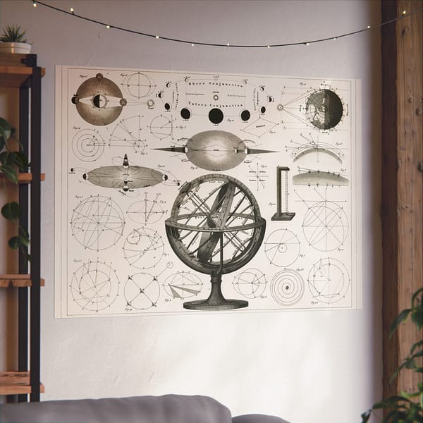 11353295263680086577_2048.jpeg Astronomical Spheres, Charts and Diagrams - Johann Georg Heck (1849) - Vintage Lithograph Poster Print