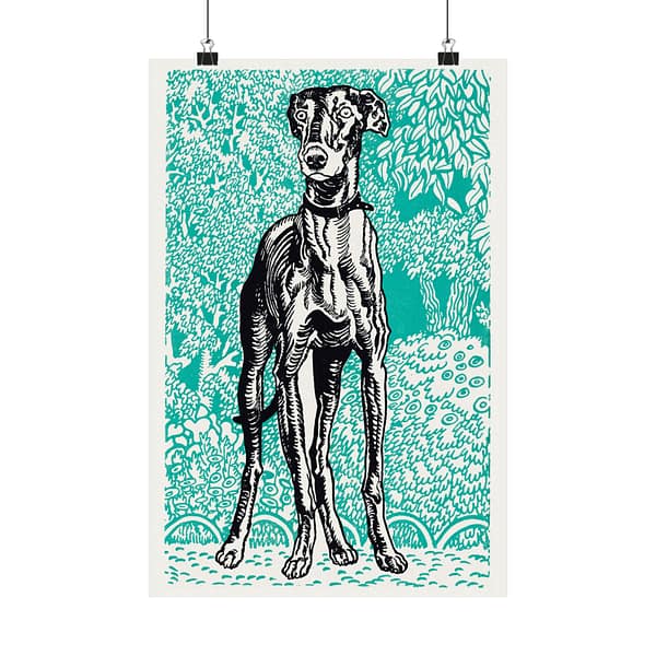 1168302562055982966_2048.jpeg Greyhound (Windhund) - Moriz Jung (1912) - Vintage Lithograph Poster Print