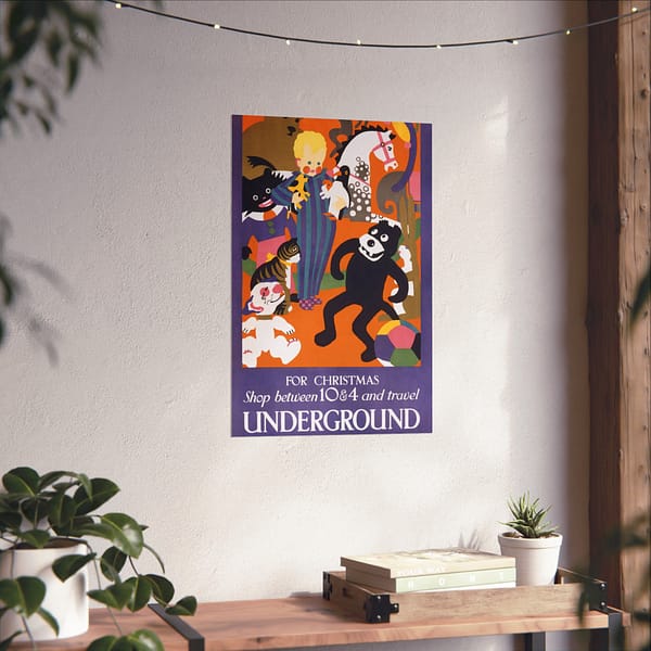 12730582740548596516_2048.jpeg For Christmas, shop between 10 & 4 and travel Underground - Horace Taylor (1924) - Vintage Lithograph Poster Print