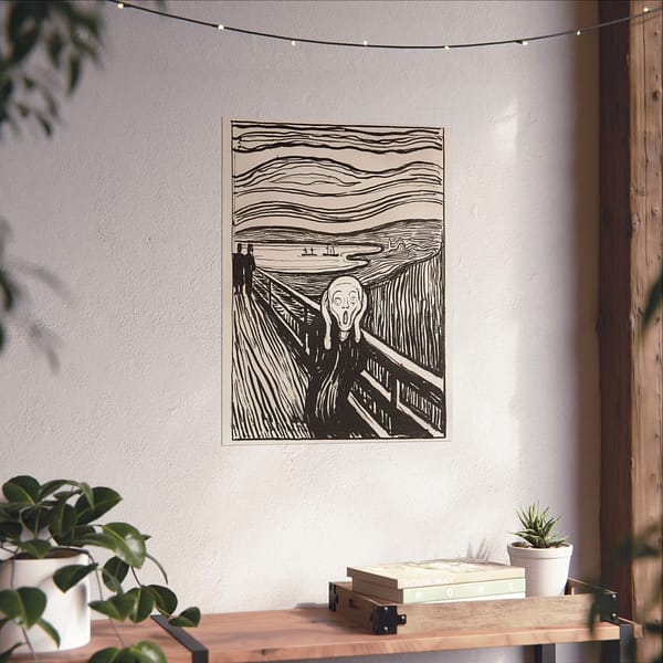 14587022355398218844_2048.jpeg The Scream (Geschrei) - Edvard Munch (1895) - Vintage Lithograph Poster Print