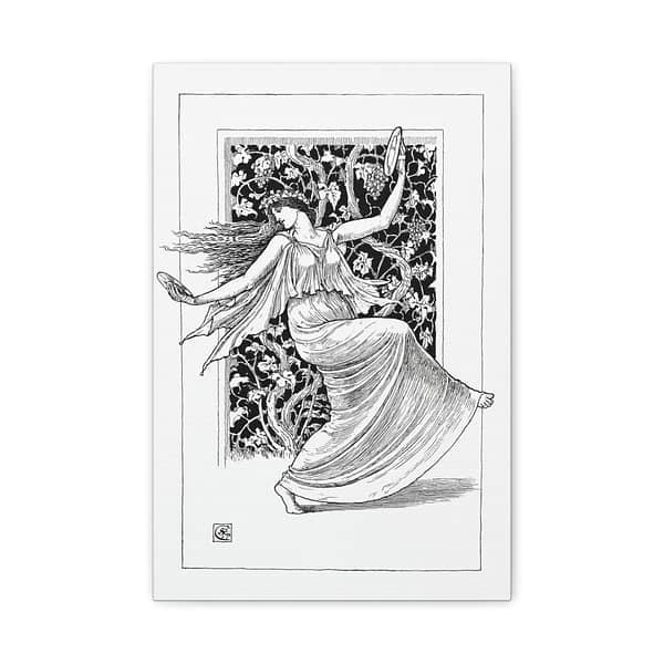 16602361927596971834_2048.jpeg Dancing Nymph (Nymphe Danseuse) - Walter Crane (1895) - Art Nouveau Canvas Print