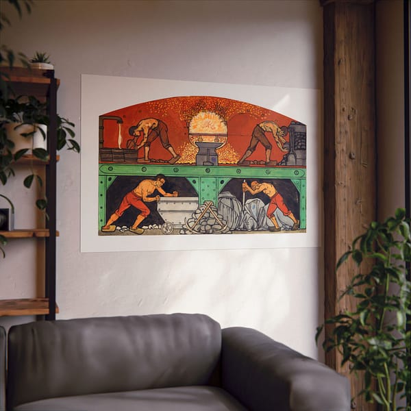 16830983305258435155_2048-1.jpeg The Industry - Richard Roland Holst (c. 1900-01) - Art Nouveau Poster Print