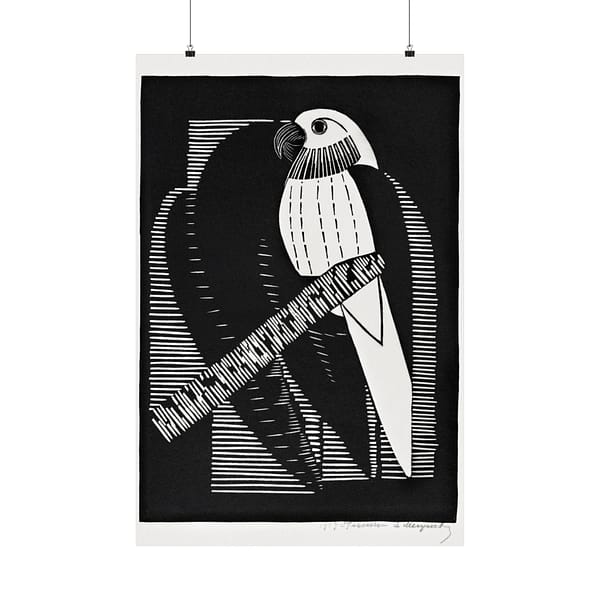 16931585961771414791_2048.jpeg Parakeets (Parkieten) - Samuel Jessurun de Mesquita (1927) - Vintage Lithograph Poster Print