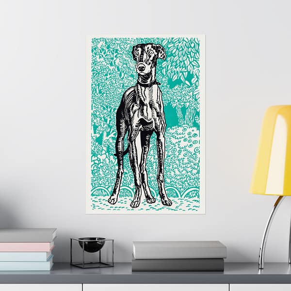 17076355813041454271_2048.jpeg Greyhound (Windhund) - Moriz Jung (1912) - Vintage Lithograph Poster Print