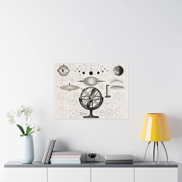 18323283327862293530_2048.jpeg Astronomical Spheres, Charts and Diagrams - Johann Georg Heck (1849) - Vintage Lithograph Poster Print